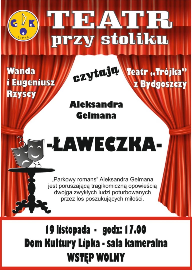 Asia Wzięła Udział W Zajęciach Teatralnych 2017-11-19 Zaproszenie TEATR PRZY STOLIKU Dom Kultury Lipka » GOK Lipka